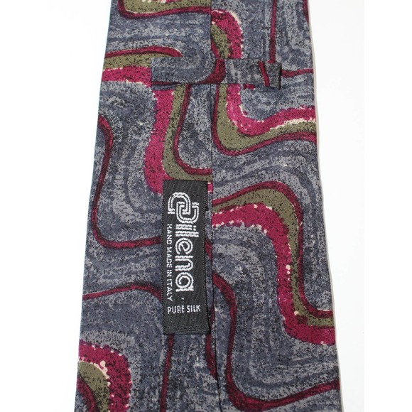 Dilena Pure Silk Hand Made in Italy Patterned Tie - Picture 4 of 7